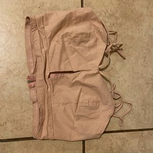 Pink crop top with back zipper
